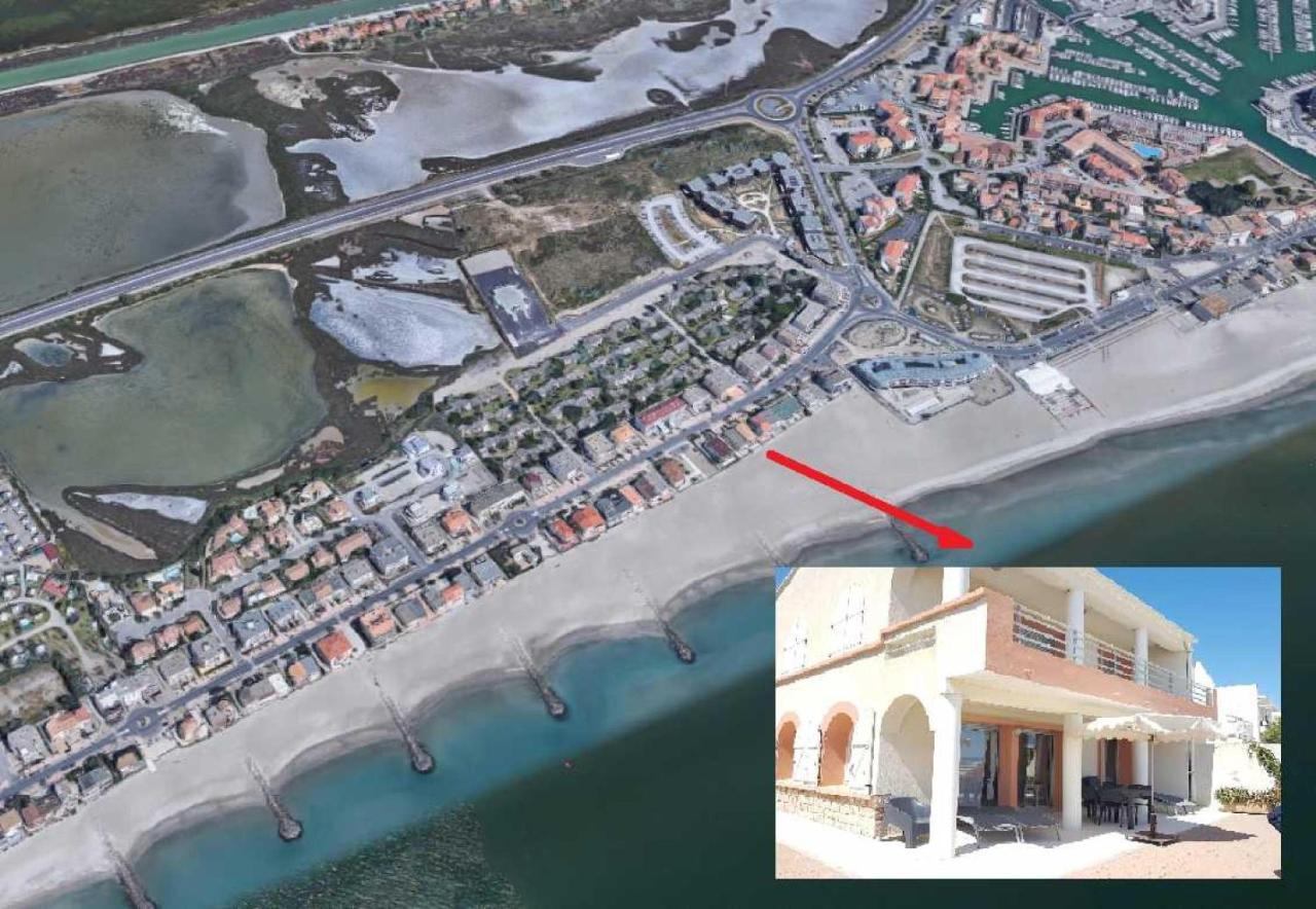 Belle villa sur vaste plage Palavas Montpellier Extérieur photo